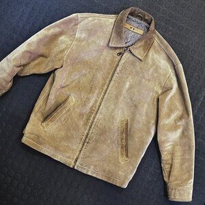 Vintage 90s Tan Suede Jacket